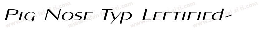 Pig Nose Typ Leftified字体转换